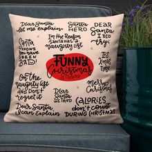 Load image into Gallery viewer, Premium Pillow Funny Christmas Lettering
