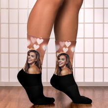 Load image into Gallery viewer, A pair of Personalized Face Socks from Raining Gifts Design featuring a photo of a loved one&#39;s face, with a comfortable fit and high-quality material. Perfect for gifting on special occasions or everyday wear. Order now and receive free shipping
