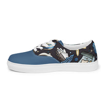 Load image into Gallery viewer, Sail the High Seas in Style with Our Men&#39;s Lace-Up Canvas Shoes - Featuring a Hilarious Nautical Cartoon Pattern that&#39;s Sure to Make a Splash! Perfect for Any Seafaring Gentlemen - Only from Raining Gifts Design!
