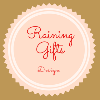 Logo of Raining Gifts Design - an online gift shop offering print-on-demand products for all occasions