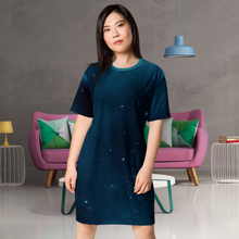 Load image into Gallery viewer, Starry Night Sky T-shirt Dress

