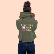 Load image into Gallery viewer, Crop Top Hoodie Amaryllis Live Life in Full Bloom
