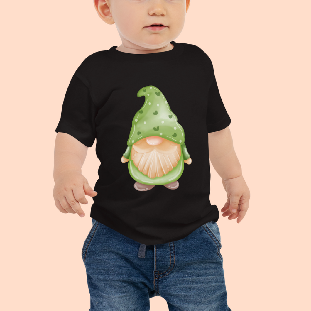 Baby Jersey Short Sleeve Tee Green Garden Gnomes