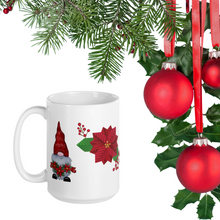 Load image into Gallery viewer, Gnome Mug with Poinsettias
