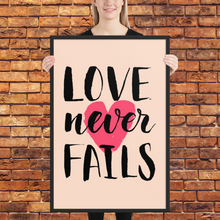 Load image into Gallery viewer, Valentine&#39;s Day Lettering Framed Matte Paper Poster
