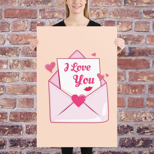 Valentine's Day Letter Photo Paper Poster