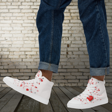 Load image into Gallery viewer, Valentine&#39;s Hearts Men&#39;s High Top Canvas Shoes
