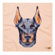 Load image into Gallery viewer, All-over print bandana featuring a Dobermann pet design, perfect for adding style to your furry friend&#39;s wardrobe
