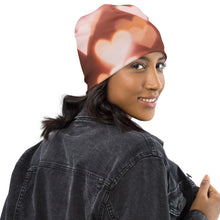 Load image into Gallery viewer, Fisherman Unisex All-Over Print Beanie. White Heart Prints!
