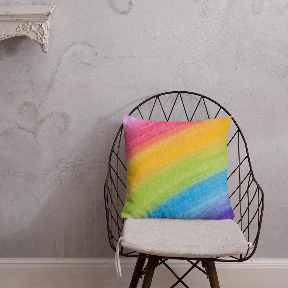Decorative Premium Pillow Colourful Rainbow