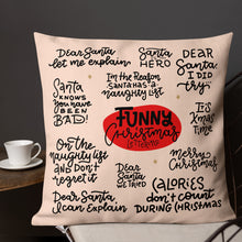 Load image into Gallery viewer, Premium Pillow Funny Christmas Lettering
