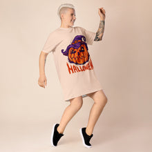Load image into Gallery viewer, Halloween Pumpkin T-shirt Dress
