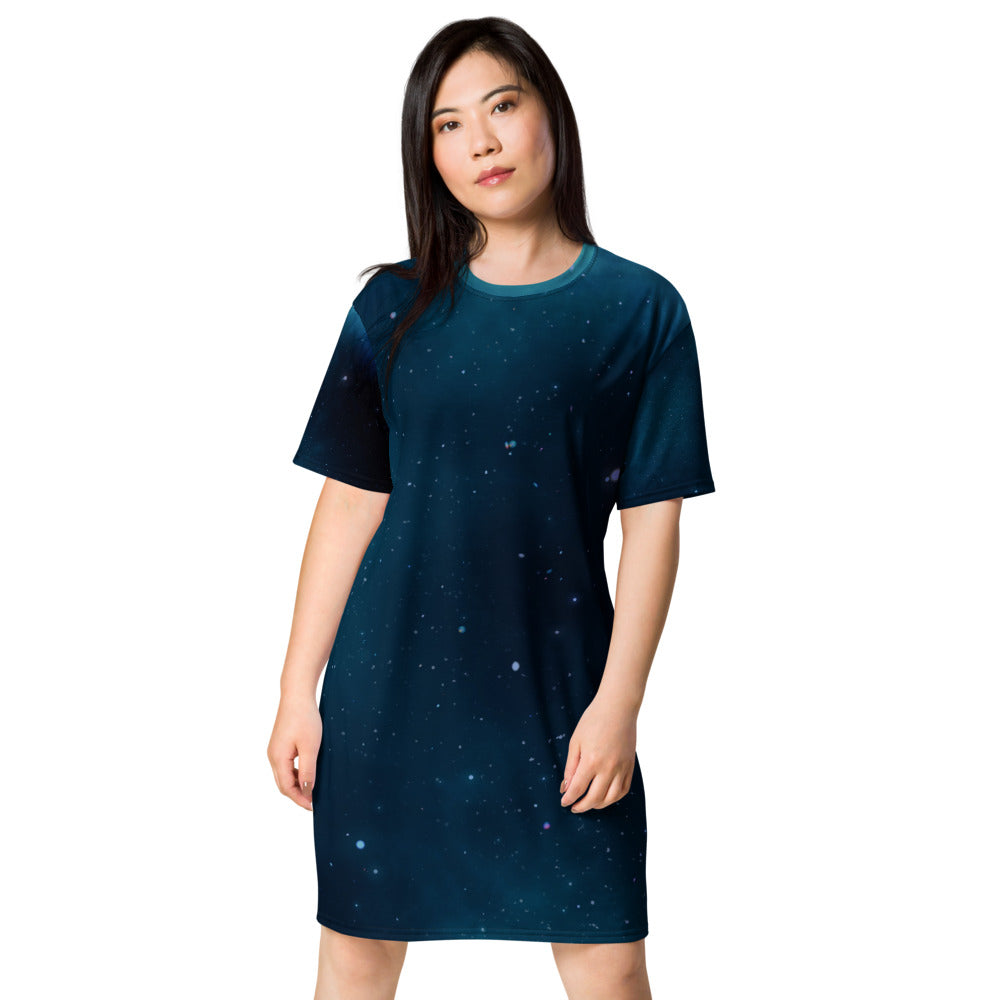 Starry Night Sky T-shirt Dress