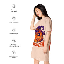 Load image into Gallery viewer, Halloween Pumpkin T-shirt dress
