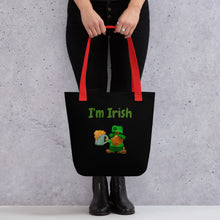 Load image into Gallery viewer, Get Lucky this St. Patrick&#39;s Day with our Lucky Gnome Tote Bag!
