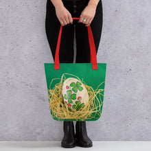 Load image into Gallery viewer, Luck of the Irish Women&#39;s Tote Bag with St Patrick&#39;s Day Easter Egg Design
