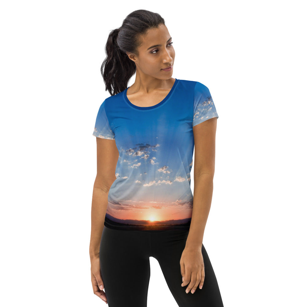 Sunset All-over Print Women's Athletic T-shirt
