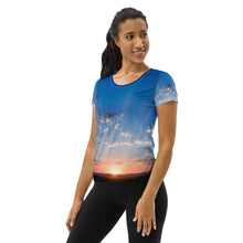 Load image into Gallery viewer, All-Over Print Women&#39;s Athletic Yoga T-shirt Sunset
