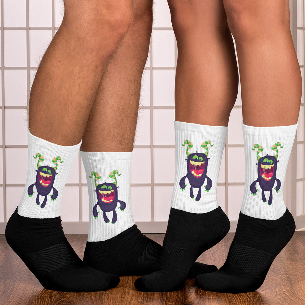 Halloween Unisex Socks Purple Monster!