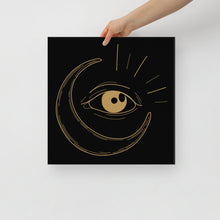 Load image into Gallery viewer, Gothic Canvas Art Moon &amp; All-Seen Eye
