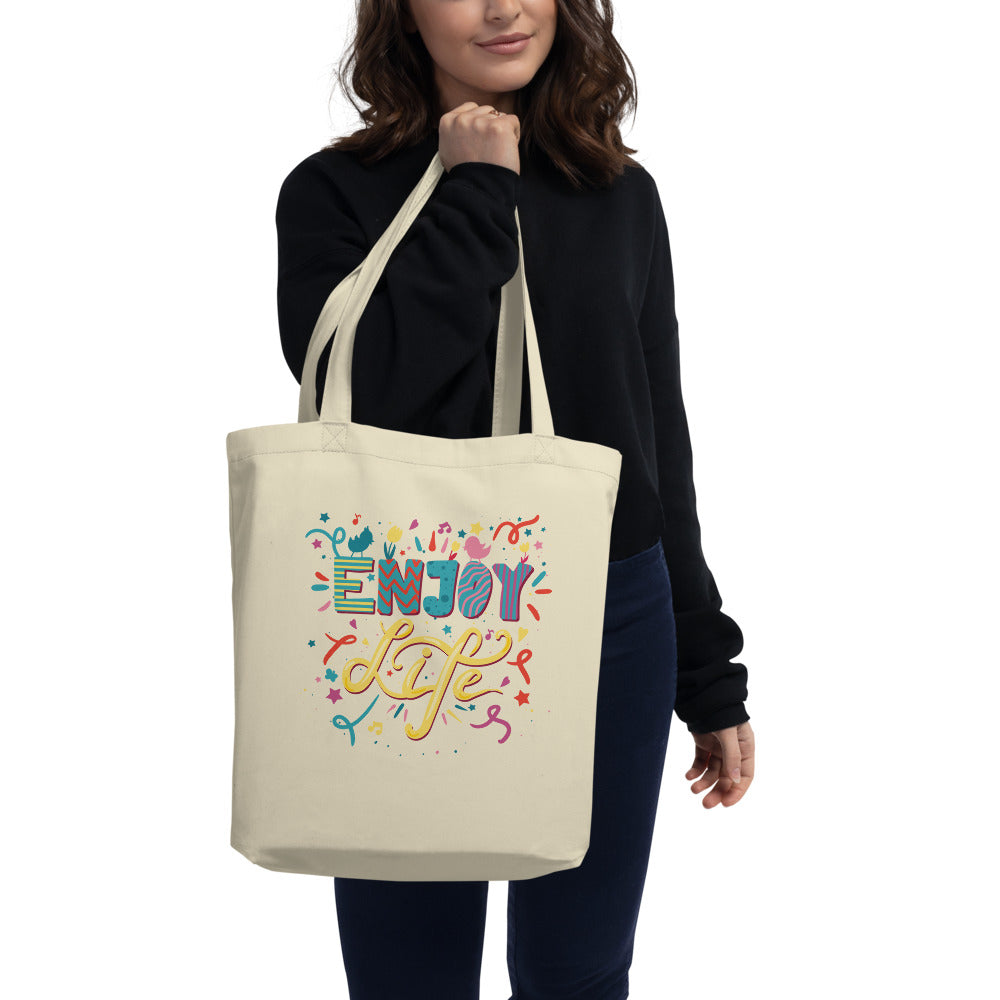 Designer Eco Tote Bag Enjoy Life!