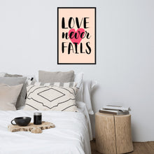 Load image into Gallery viewer, Valentine&#39;s Day Lettering Framed Matte Paper Poster
