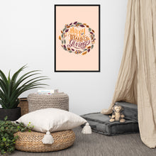 Load image into Gallery viewer, Thanksgiving Framed Poster Autumn Wreath
