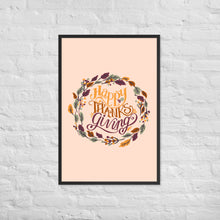 Load image into Gallery viewer, Thanksgiving Framed Poster Autumn Wreath!
