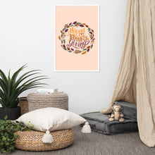 Load image into Gallery viewer, Thanksgiving Framed Poster Autumn Wreath!
