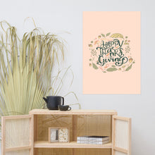 Load image into Gallery viewer, Happy Thanksgiving Lettering Poster
