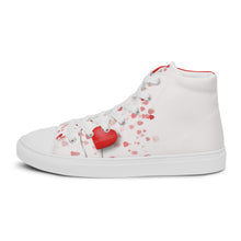 Load image into Gallery viewer, Valentine&#39;s Hearts Men’s High Top Canvas Shoes
