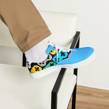 Load image into Gallery viewer, Step up your shoe game with Raining Gifts Design&#39;s Men&#39;s Lace-Up Canvas Shoes in a Joystick Pattern Seamless design - comfortable, stylish, and perfect for everyday wear.
