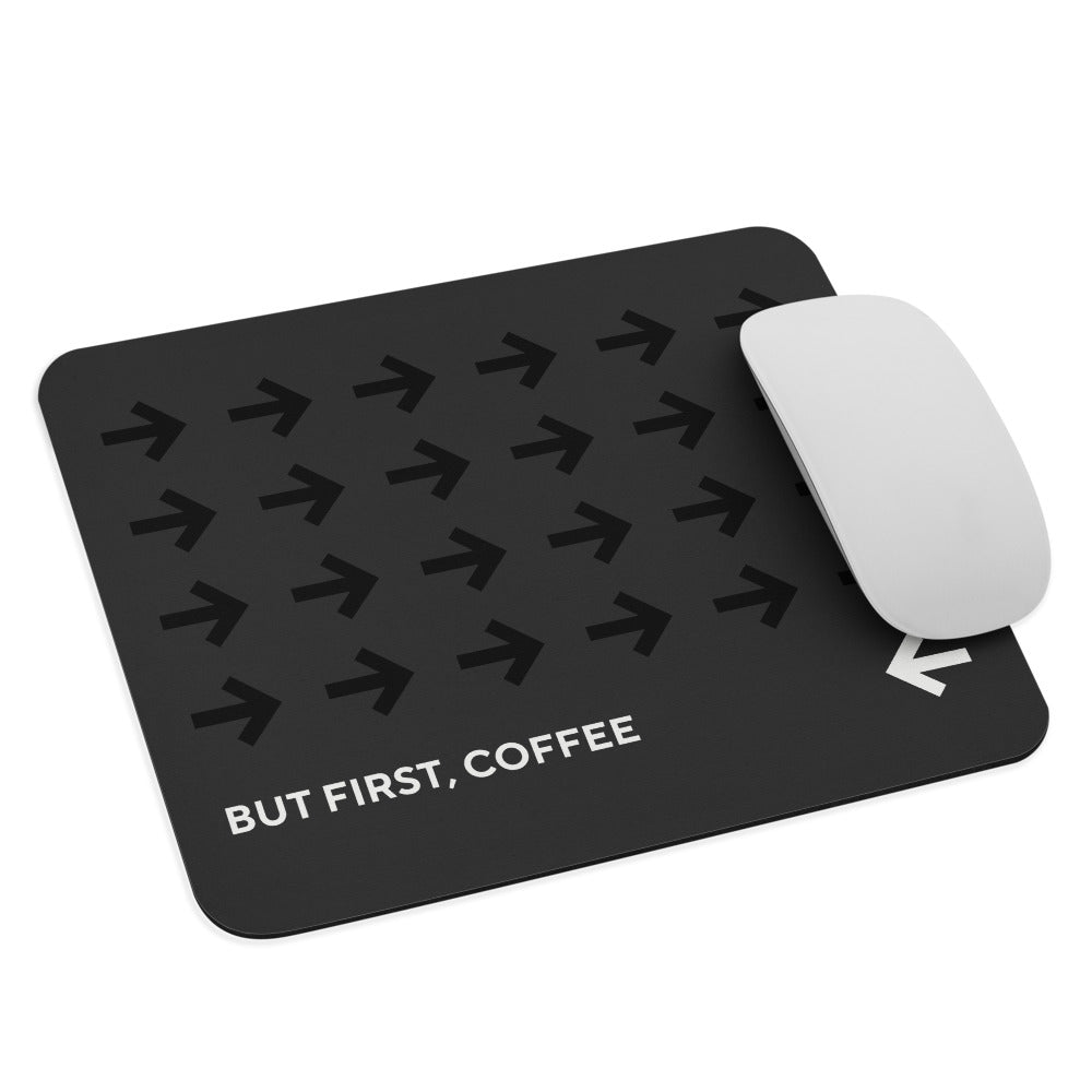 Black Grey and White Minimalist Mouse pad
