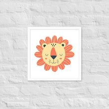 Load image into Gallery viewer, Cartoon Lion Framed Photo Paper Poster
