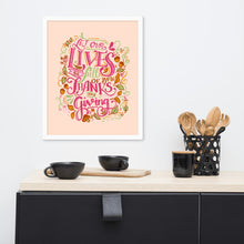 Load image into Gallery viewer, Thanksgiving Quote Lettering Framed Photo Paper Poster
