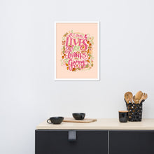 Load image into Gallery viewer, Thanksgiving Quote Lettering Framed Photo Paper Poster
