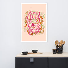 Load image into Gallery viewer, Thanksgiving Quote Lettering Framed Photo Paper Poster
