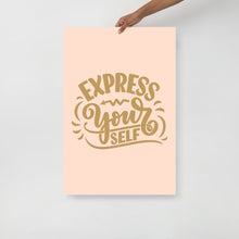 Load image into Gallery viewer, Honest Photo Paper Poster. Express Yourself! Lettering
