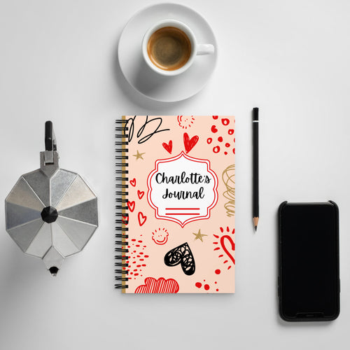 Personalised Dotted Spiral Notebook