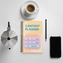 Load image into Gallery viewer, Bujo Spiral Dotted Notebook Content Planner
