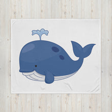 Load image into Gallery viewer, Generous Throw Blanket. Whale!
