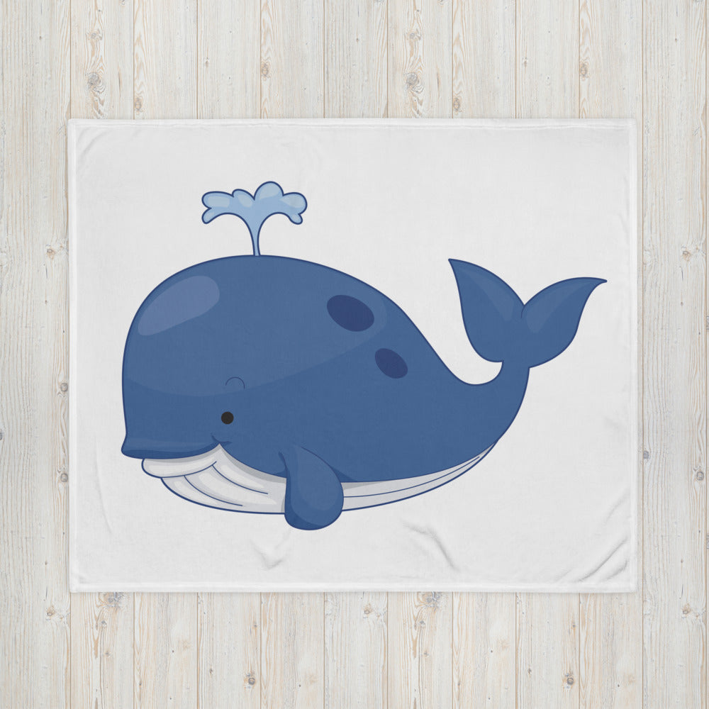 Generous Throw Blanket. Whale!