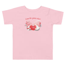 Load image into Gallery viewer, Looking for a cute and comfortable toddler t-shirt? Check out our Cute and Cozy Gnome Love Toddler T-Shirt - Short Sleeve from Raining Gifts Design. Adorable gnome design and cozy fit.
