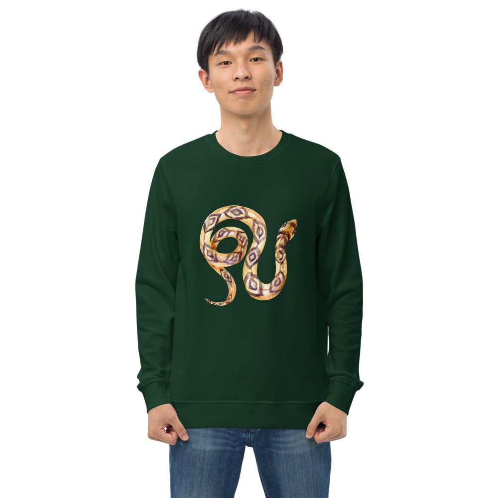 Sustainably Made Unisex Organic Eco Sweatshirt Snake
