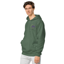 Load image into Gallery viewer, Unisex Embroidered Pigment Dyed Hoodie Reduce, Reuse, Recycle Lettering
