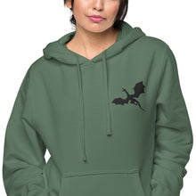 Load image into Gallery viewer, Unisex Embroidered Pigment Dyed Hoodie Dragon
