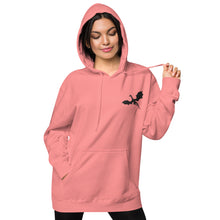 Load image into Gallery viewer, Unisex Embroidered Pigment Dyed Hoodie Dragon
