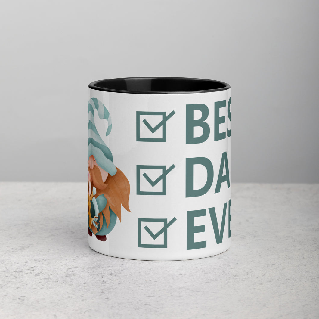 Mug with Colour Inside Father's Day Gift Gnome Character Illustration