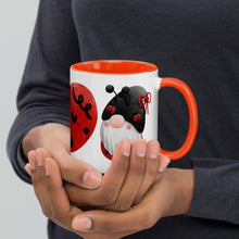 Load image into Gallery viewer, Cottagecore Mug with Colour Inside Gnome Ladybug Clipart
