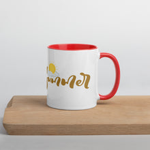 Load image into Gallery viewer, Coffee Mug with Colour Inside Hello Summer
